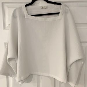Club Monaco white dolman sleeve blouse size large